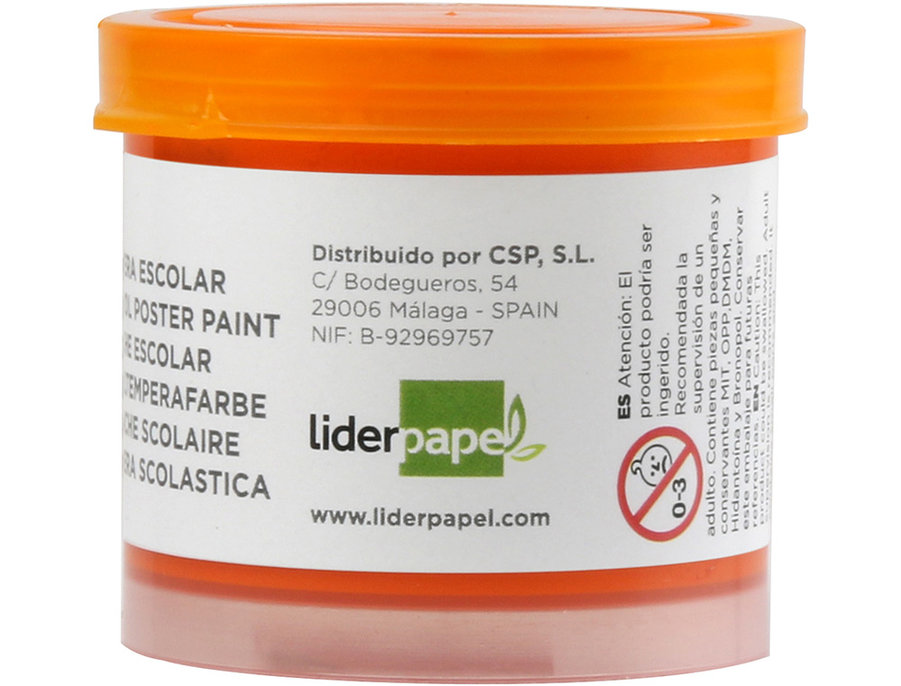 Guache liderpapel escolar 40 ml laranja (5 unidades) ( Imagem 4 de 11 ) - Preview