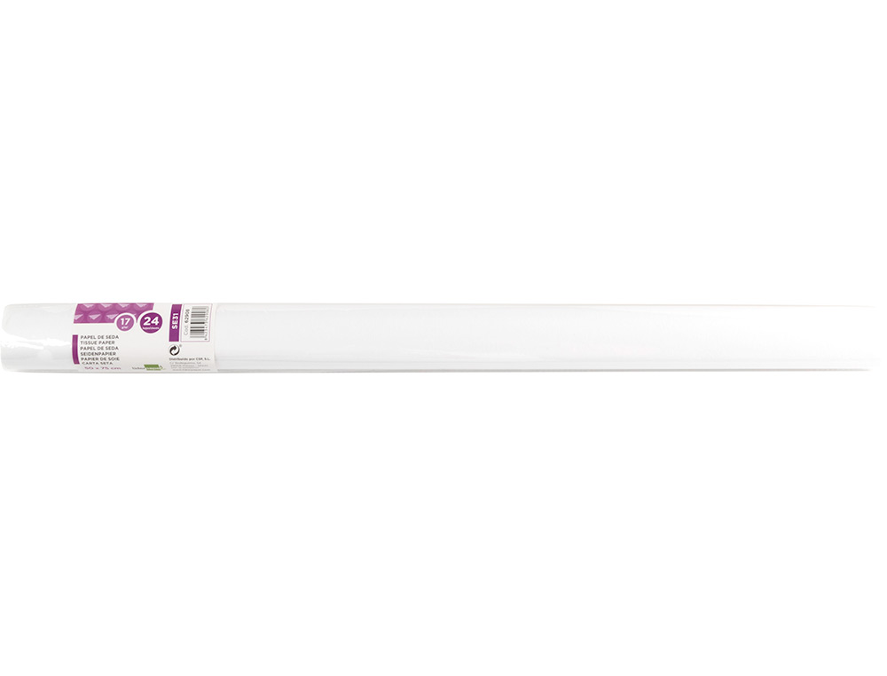Rolo de papel seda liderpapel branco 17gr de 24 folhas 50x75cm ( Imagem 2 de 11 ) - Preview