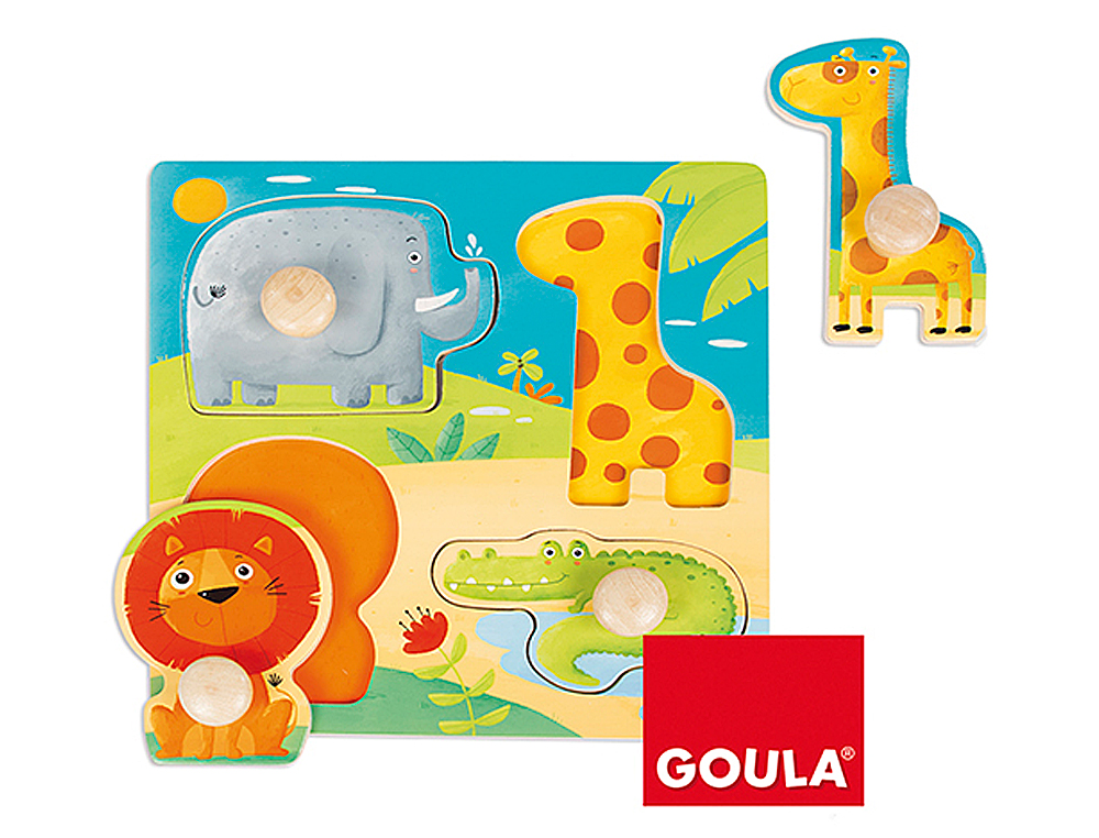 Puzzle goula animais da selva 4 peças ( Imagem 3 de 5 ) - Preview