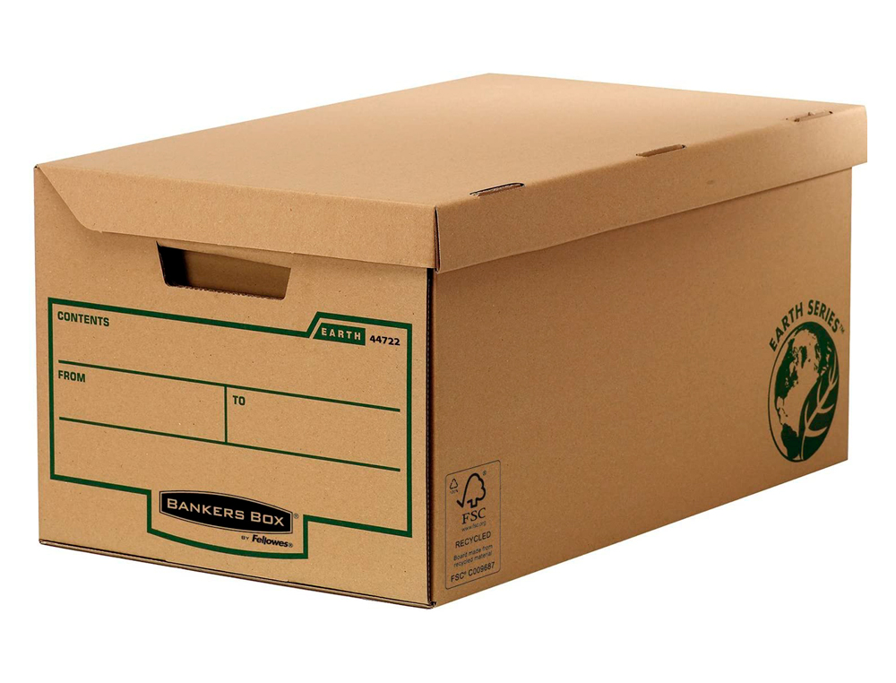 Caixa para arquivo definitivo fellowes em cartao reciclado capacidade 4 ...