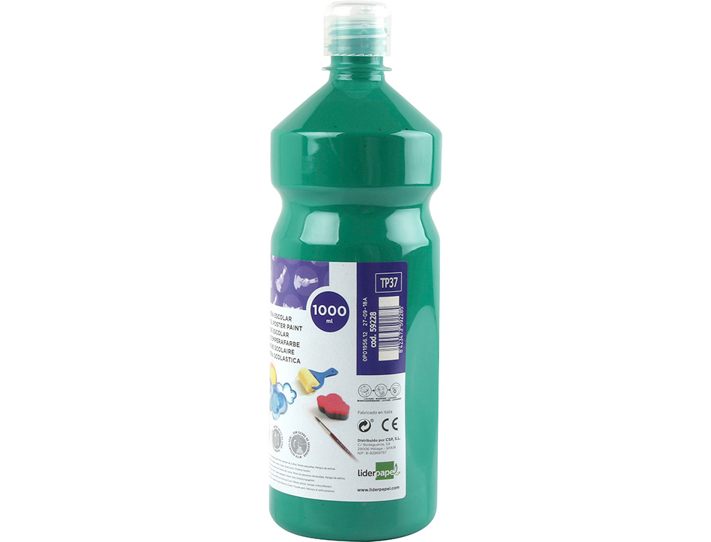 Guache escolar liderpapel 1000 ml verde escuro ( Imagem 4 de 11 ) - Preview