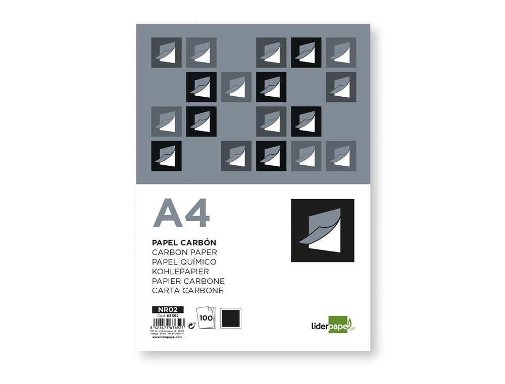 Papel quimico liderpapel film preto formato din a4 caixa de 100 folhas ( Imagem 2 de 3 ) - Preview