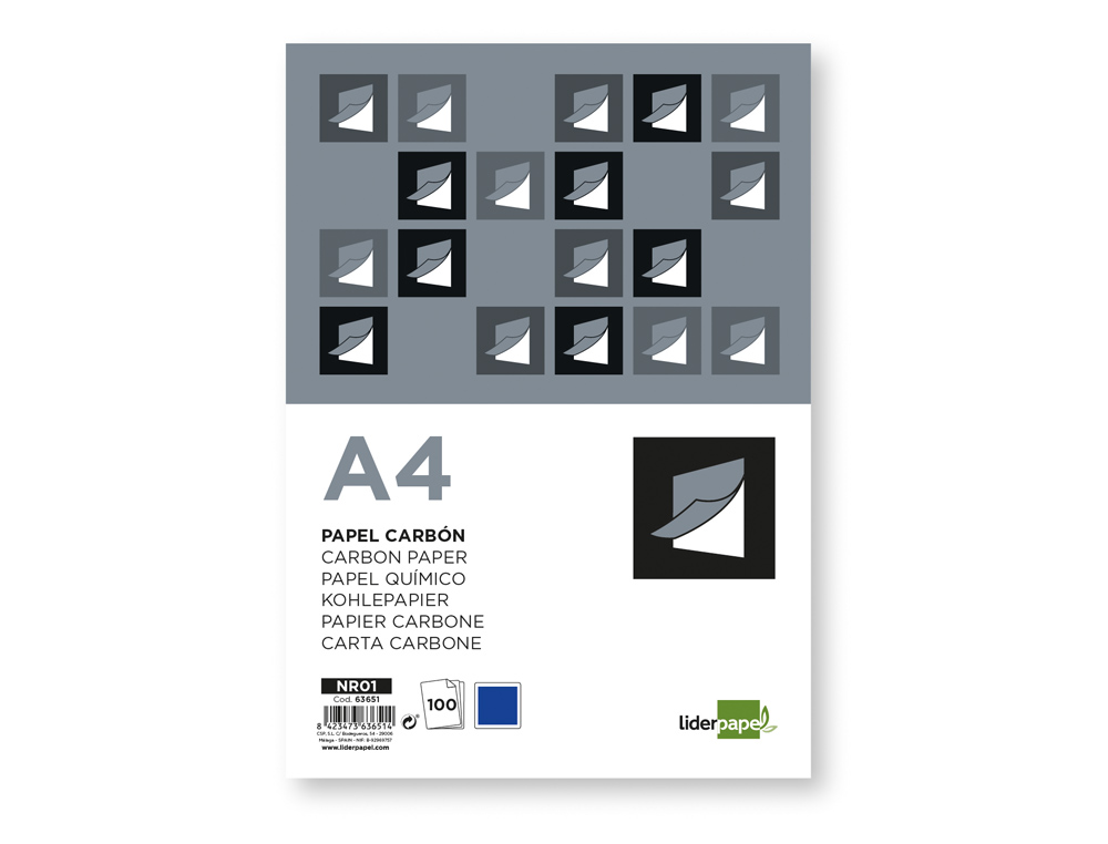 Papel quimico liderpapel film azul formato din a4 caixa de 100 folhas ( Imagem 2 de 3 ) - Preview