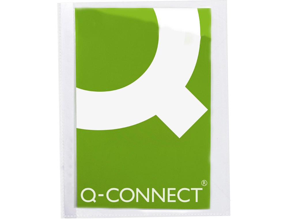 Bolsa protectora q-connect corte obliquo transparente din a4 sem furos pvc 100 microns caixa de 100 unidades ( Imagem 2 de 4 ) - Preview