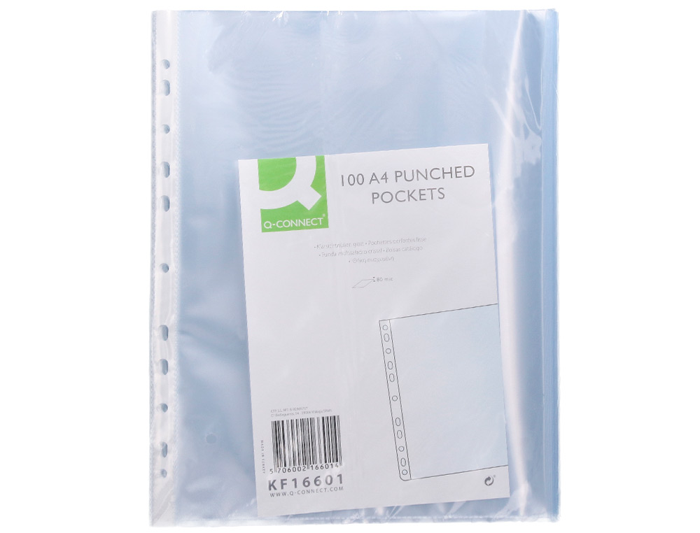 Bolsa catalogo q-connect din a4 80 microns cristal bolsa de 100 unidades ( Imagem 5 de 6 ) - Preview