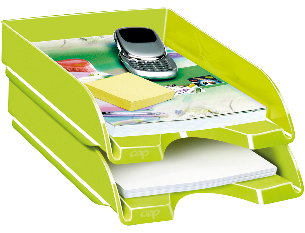 Tabuleiro de secretaria cep plastico verde 257x348x66 mm ( Imagem 2 de 4 ) - Preview