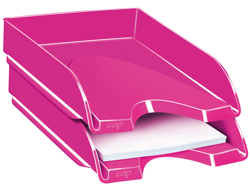 Tabuleiro de secretaria cep plastico rosa 257x348x66 mm ( Imagem 2 de 4 ) - Preview