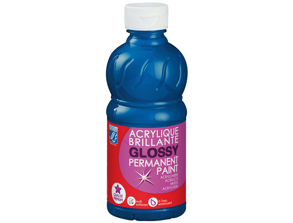 Pintura acrilica l&b brilho azul primario boiao de 250 ml ( Imagem 2 de 2 ) - Preview