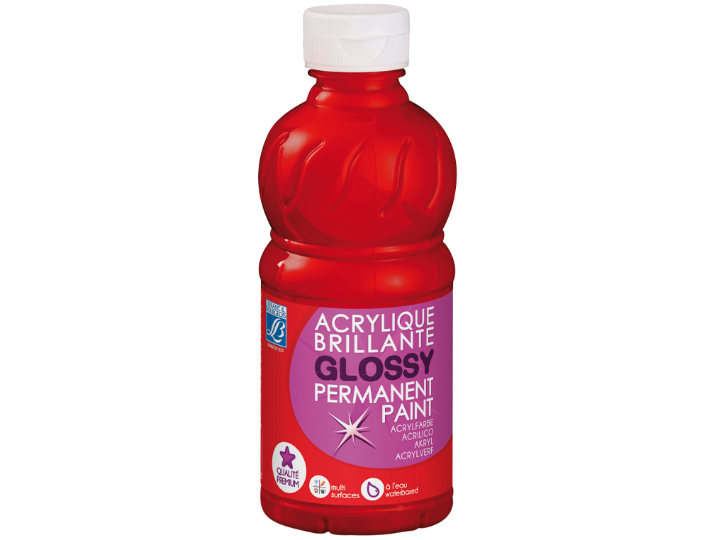 Pintura acrilica l&b brilho vermelho primario boiao de 250 ml ( Imagem 2 de 2 ) - Preview