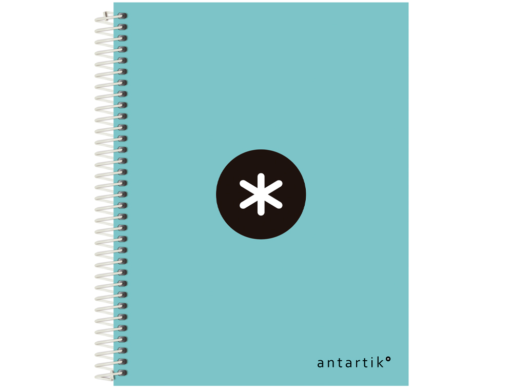 Spiral notebook, Liderpapel Din A5, Antarctica brand, 120 sheets, 100gsm paper, 5mm grid, 5 colored bands, mint color. ( Imagem 4 de 12 ) - Preview