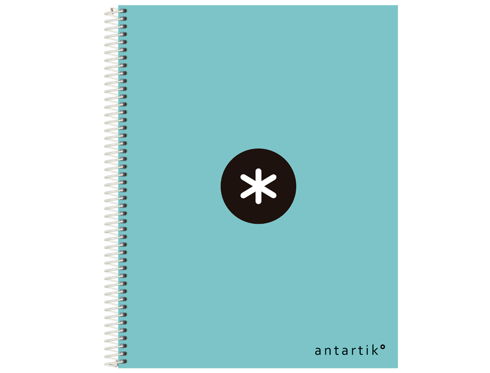 Caderno espiral liderpapel din a4 antartik 120 f 100 gr quadricula 5mm 5 bandas de cores cor menta ( Imagem 3 de 12 ) - Preview