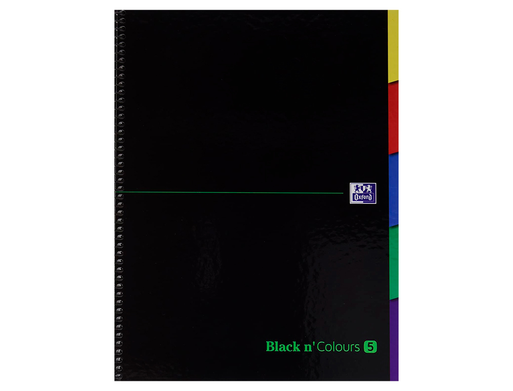 Caderno espiral oxford ebook 5 capa extradura din a4+ 100 f com separadores quadricula 5 mm black'n colors verde ( Imagem 3 de 6 ) - Preview