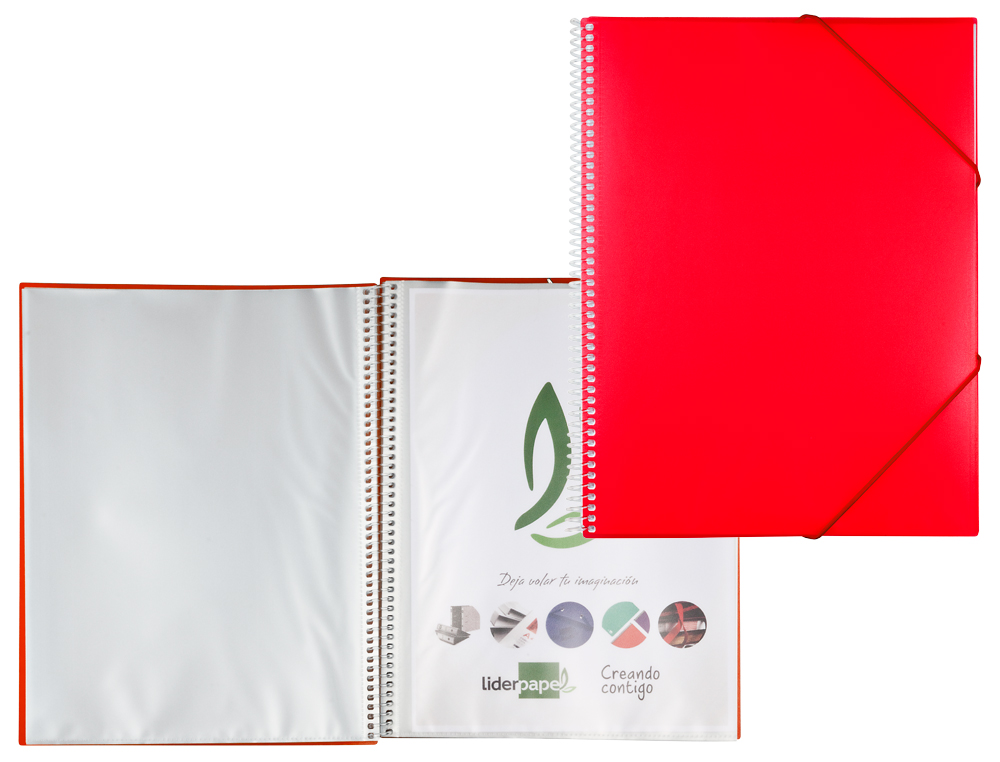 Capa catalogo liderpapel com espiral 80 bolsas polipropileno din a4 vermelho ( Imagem 5 de 18 ) - Preview