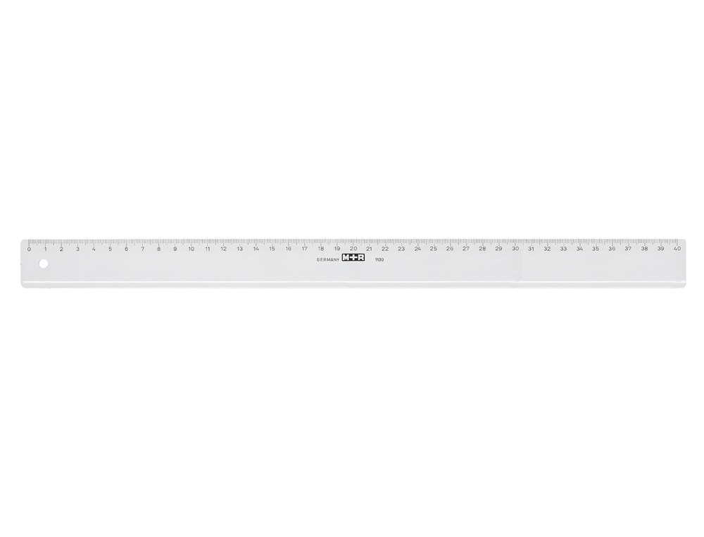 Régua M+R 40cm Plástico Transparente ( Imagem 2 de 2 ) - Preview