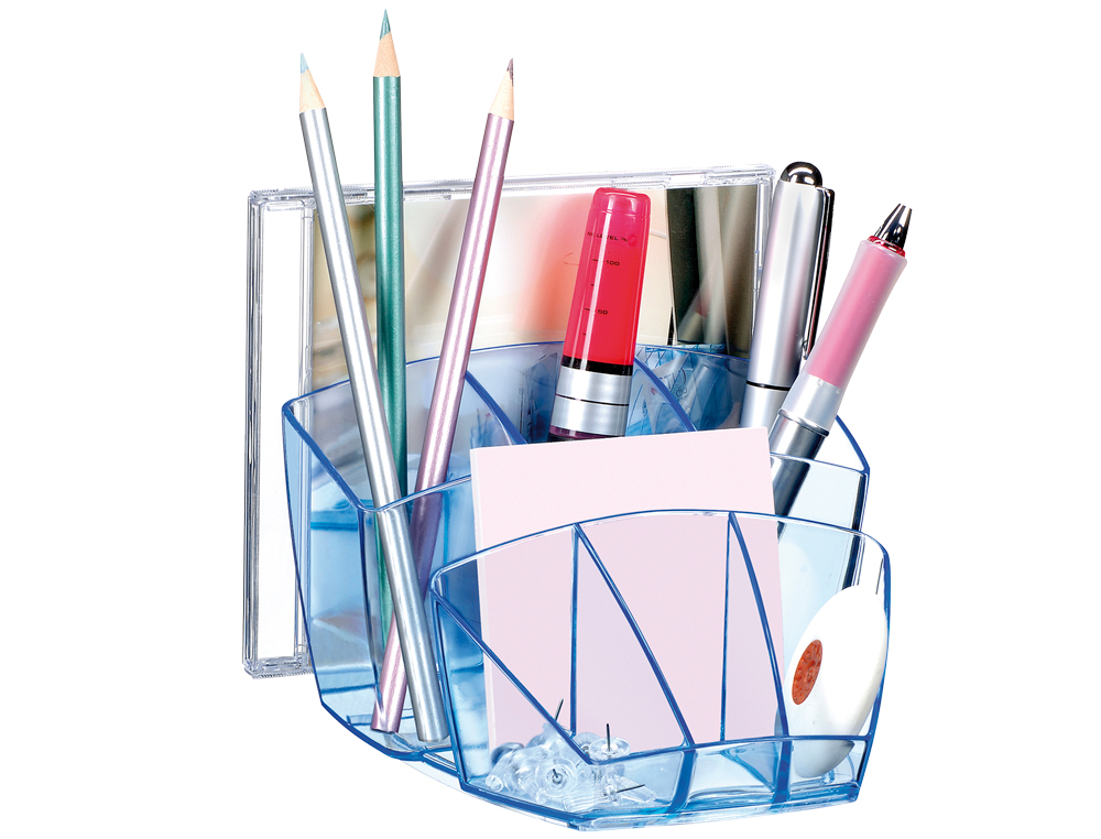 Organizador de secretaria cep confor ice blue plastico transparente celeste ( Imagem 2 de 3 ) - Preview