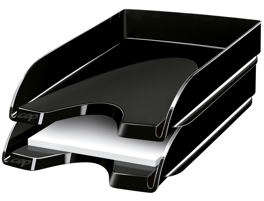 Tabuleiro de Secretaria Cep em Plástico Preto - Spririt Apaidasa 351x260x69mm ( Imagem 2 de 3 ) - Preview