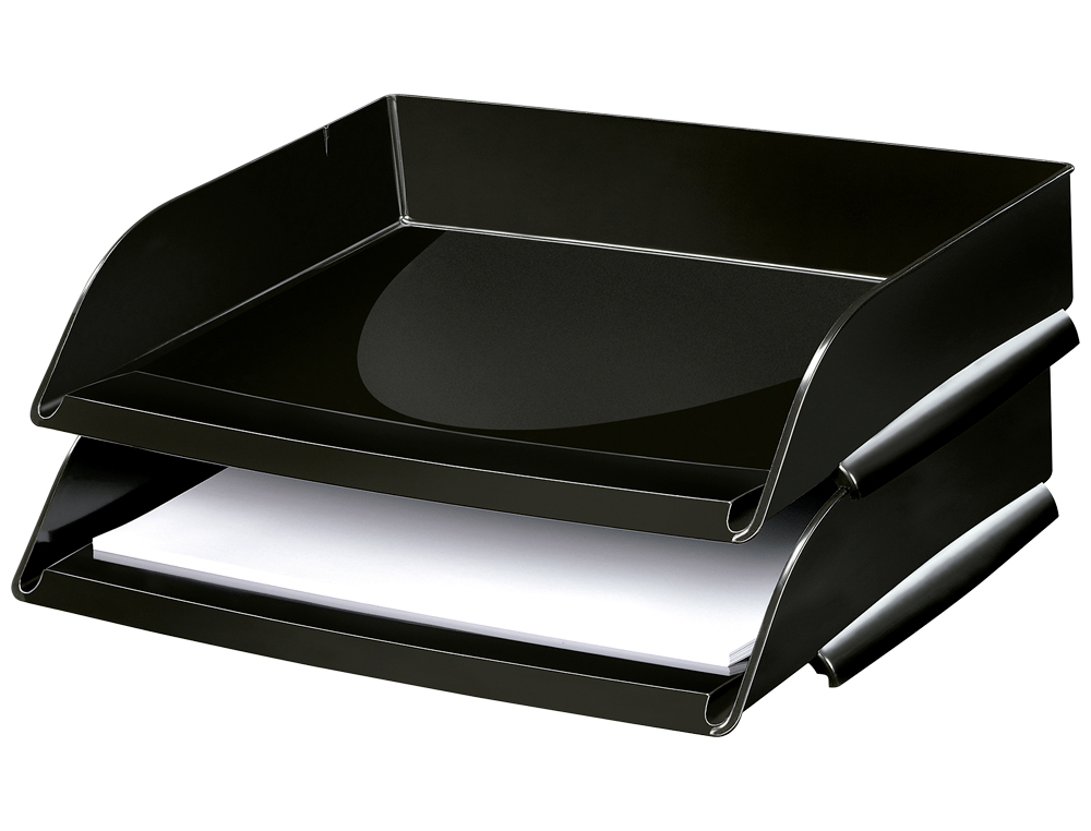 Tabuleiro de secretaria cep plastico preto greenspirit plastico 348x257x66 mm ( Imagem 2 de 3 ) - Preview