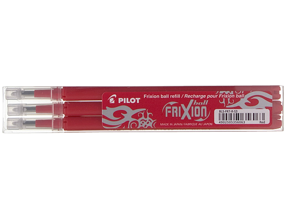 PILOT - 3 REC. FRIXION RED. 0.7 - BLS-FR7-R-S3 ( Imagem 4 de 12 ) - Preview