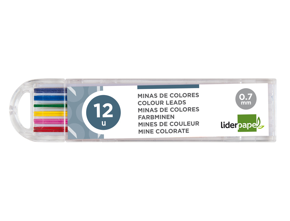 Minas Liderpapel Cores Sortidas de 0.7mm Estojo de 12 Minas ( Imagem 3 de 10 ) - Preview