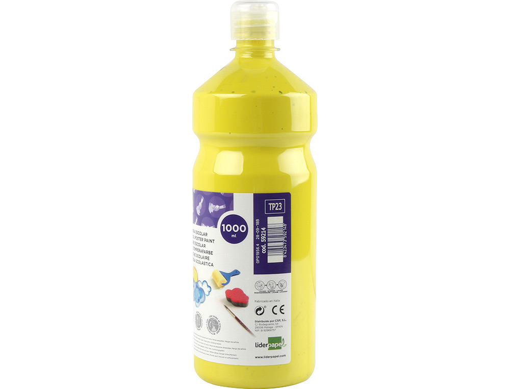 Guache escolar liderpapel 1000 ml amarelo limao ( Imagem 4 de 11 ) - Preview