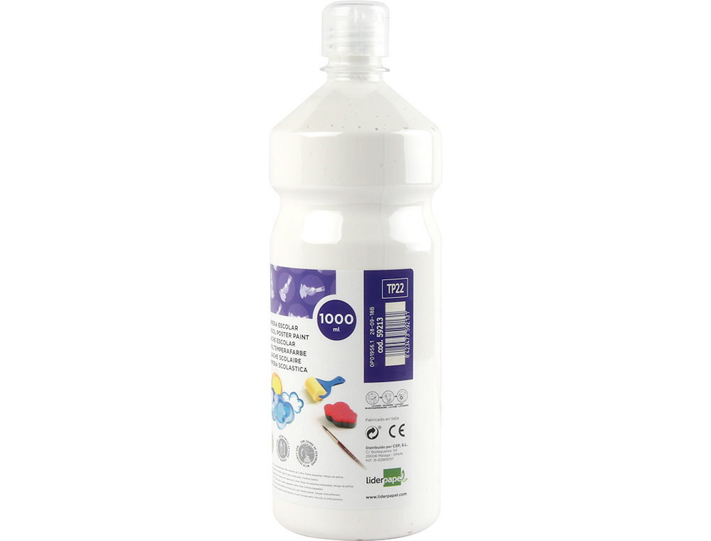 Guache escolar liderpapel 1000 ml branco ( Imagem 4 de 11 ) - Preview