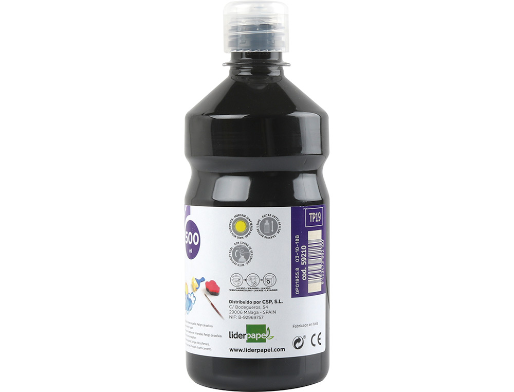 Guache escolar liderpapel 500 ml preto ( Imagem 4 de 11 ) - Preview