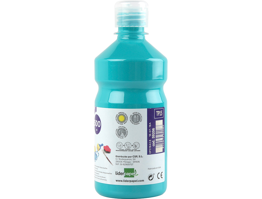 Guache escolar liderpapel 500 ml turquesa ( Imagem 4 de 11 ) - Preview