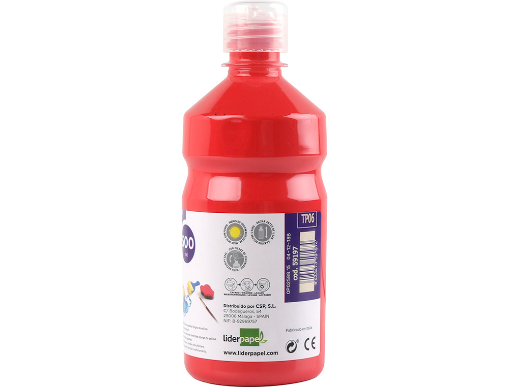 Guache escolar liderpapel 500 ml vermelho ( Imagem 4 de 11 ) - Preview