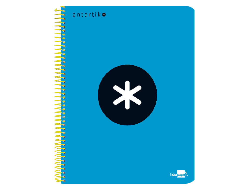 Caderno espiral liderpapel din a4 antartik 120 f 100 gr quadricula 5 mm 5 bandas de cores cor azul ( Imagem 3 de 12 ) - Preview