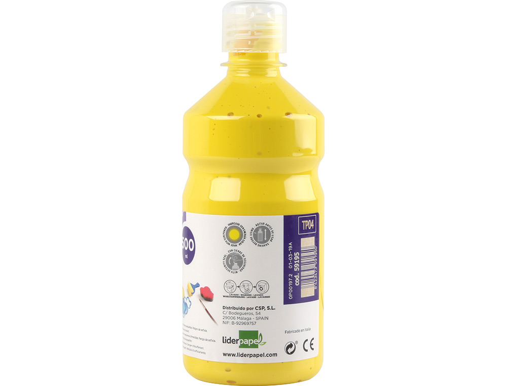 Guache escolar liderpapel 500 ml amarelo primario ( Imagem 4 de 11 ) - Preview