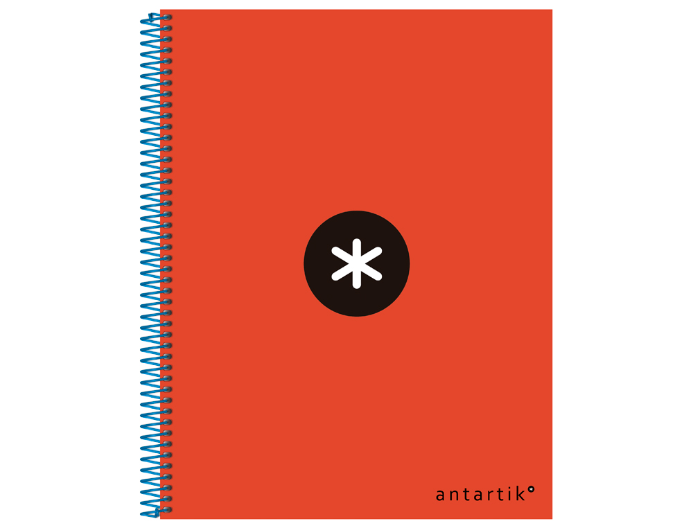 Caderno espiral liderpapel din a4 antartik 120 f 100 gr quadricula 5 mm 5 bandas de cores cor vermelho ( Imagem 3 de 13 ) - Preview
