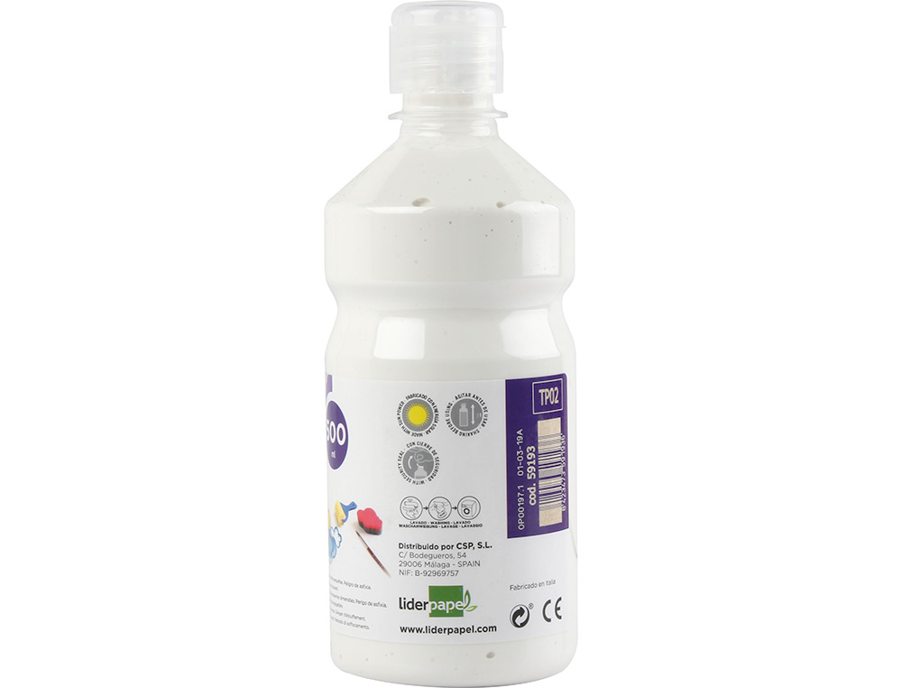 Guache escolar liderpapel 500 ml branco ( Imagem 4 de 11 ) - Preview