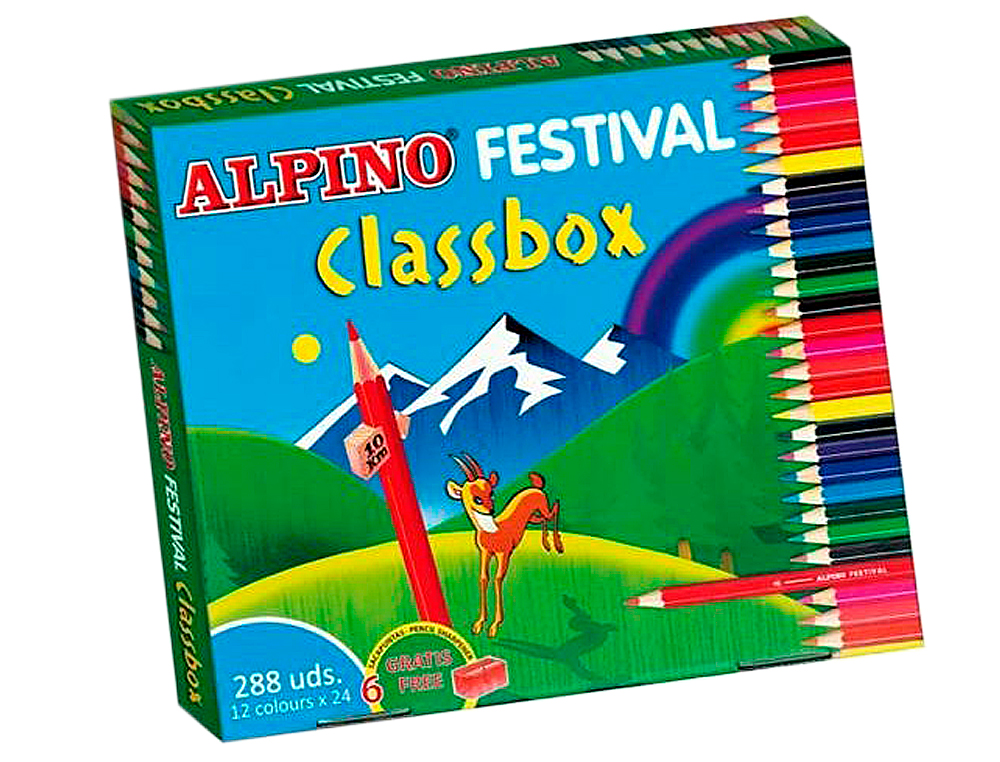 Lapis de cores alpino festival classbox caixa de 288 unidades 12 cores sortidas ( Imagem 2 de 5 ) - Preview