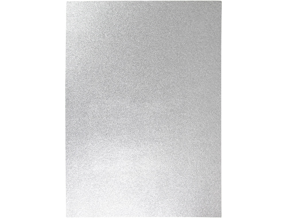 Goma eva com purpurina liderpapel 50x70cm 60gr espessura 2mm prata ( Imagem 4 de 9 ) - Preview