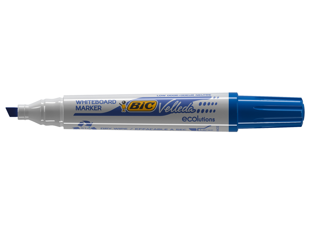 Marcador Bic Velleda Ponta Biselada Azul para Quadro Branco ( Imagem 2 de 2 ) - Preview