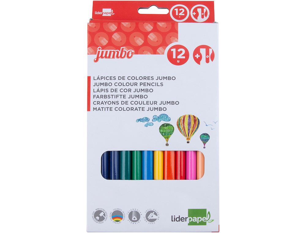 Lápis de Cores Jumbo Liderpapel 12 Unidades ( Imagem 4 de 15 ) - Preview