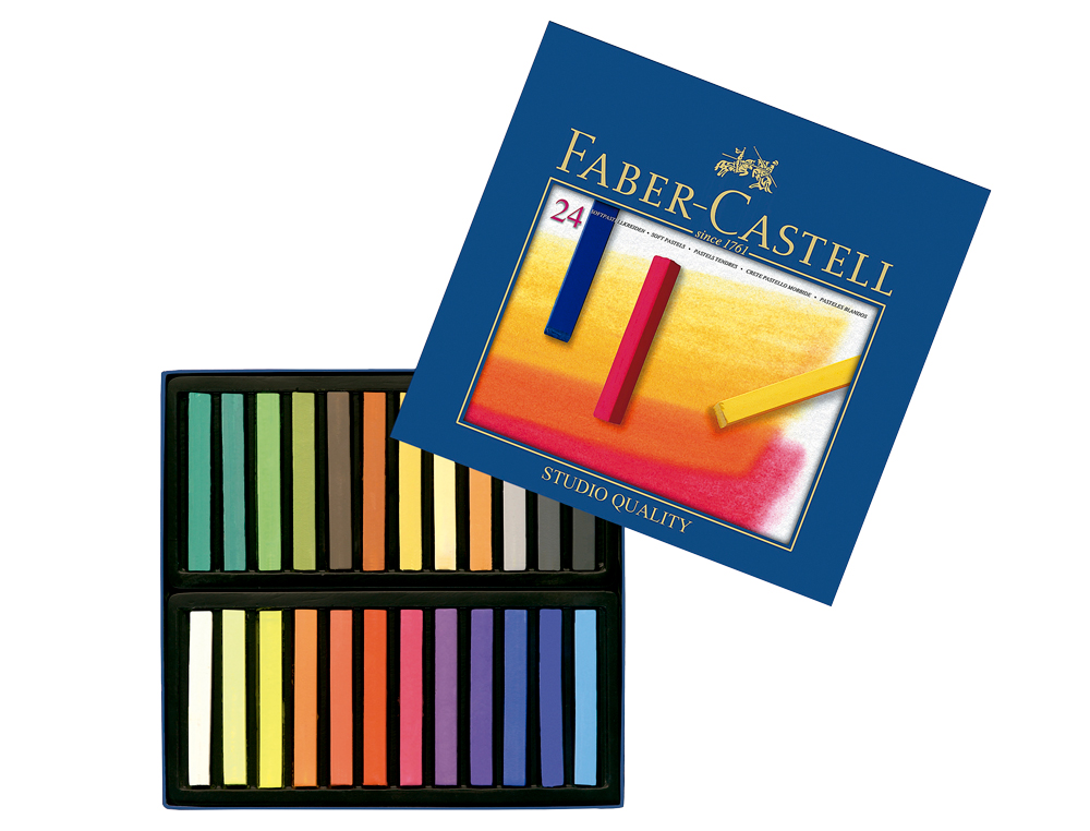 Giz Pastel Faber Castell Estojo Cartão 24 Cores Sortidas ( Imagem 2 de 6 ) - Preview