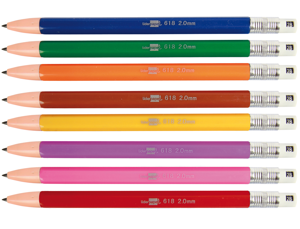 Lapiseira liderpapel retratil 2mm cores sortidas (48 unidades) ( Imagem 5 de 12 ) - Preview
