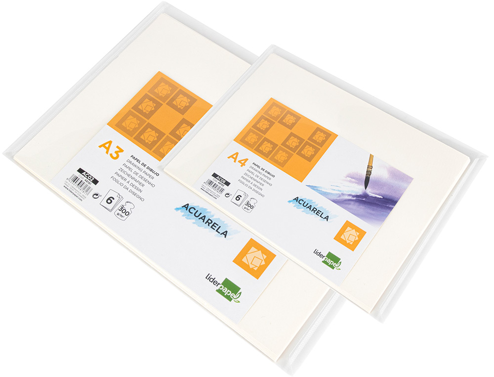 Papel aguarela liderpapel din a4 300 gr pack de 6 folhas ( Imagem 5 de 5 ) - Preview