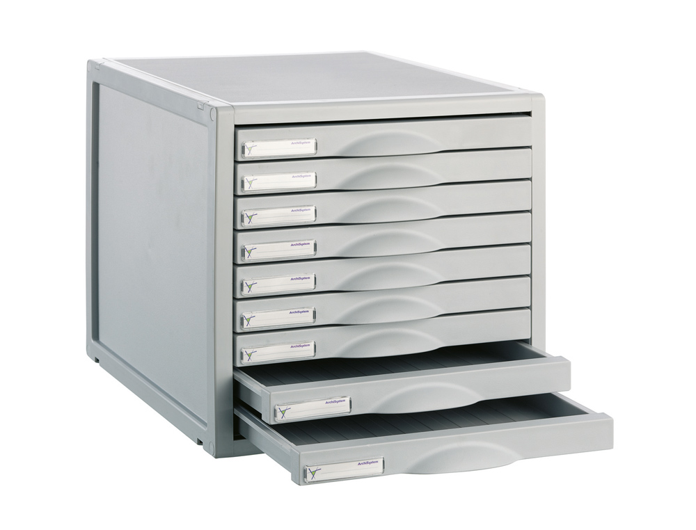 Bloco classificador 8409c 9 gavetas cor cinza 356x316x303 mm ( Imagem 4 de 5 ) - Preview