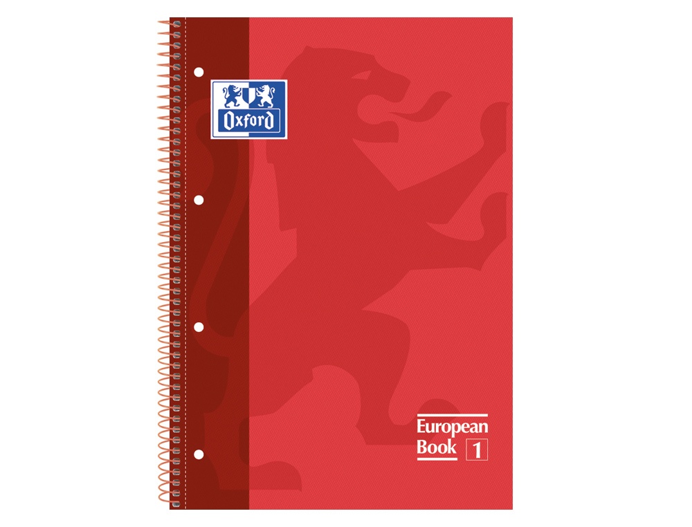 Caderno Espiral Oxford A4 Quadriculado Vermelho - Capa Extradura Microperfurado (5 unidades) ( Imagem 2 de 10 ) - Preview