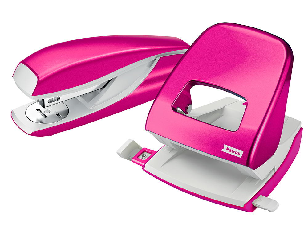 Agrafador petrus mod 635 wow fucsia metalizado capacidade 30 folhas ( Imagem 3 de 4 ) - Preview