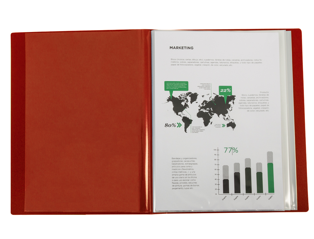 Capa catalogo liderpapel 80 bolsas din a4 vermelha ( Imagem 2 de 2 ) - Preview