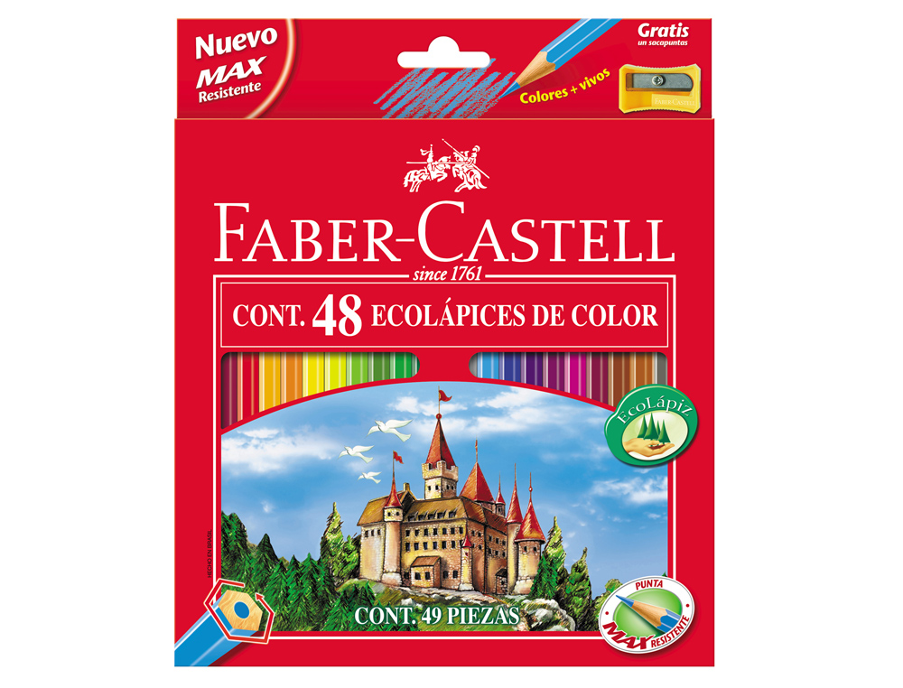 Lápis de cor hexagonal Faber-Castell. 48 unidades ( Imagem 2 de 2 ) - Preview