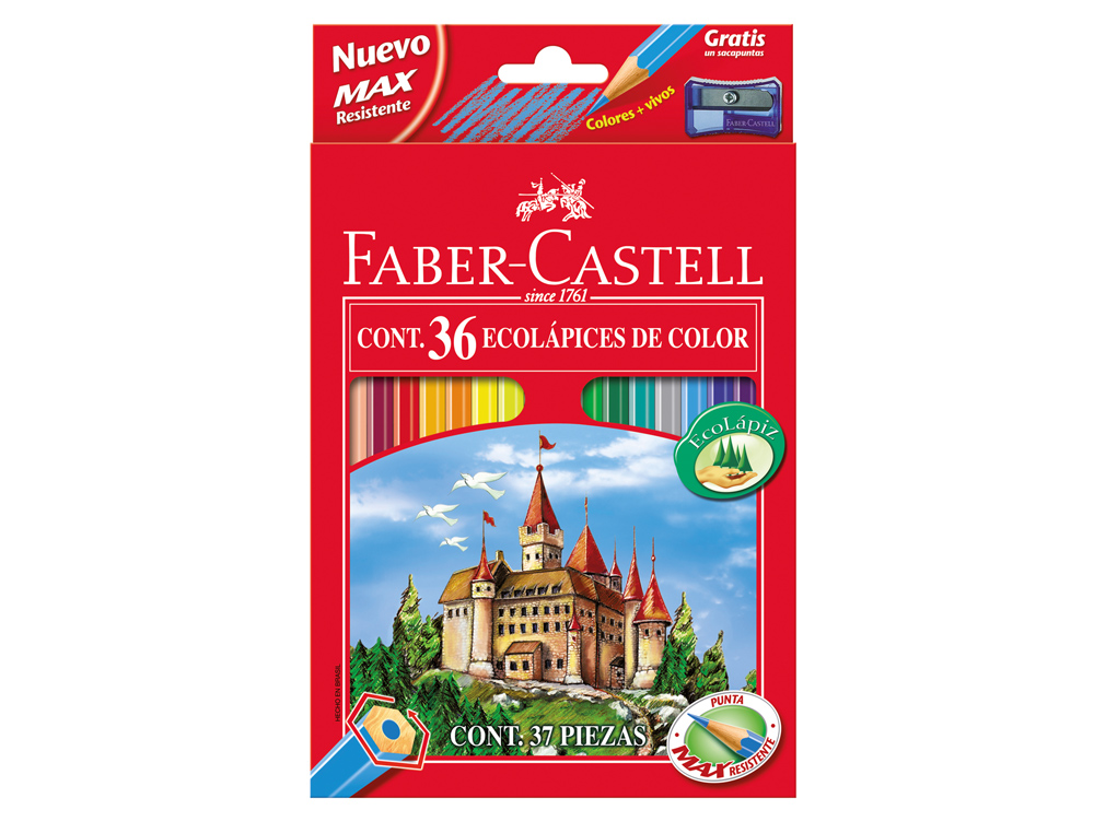 Lapis de cores faber-castell c/36 cores hexagonal madeira ( Imagem 2 de 2 ) - Preview