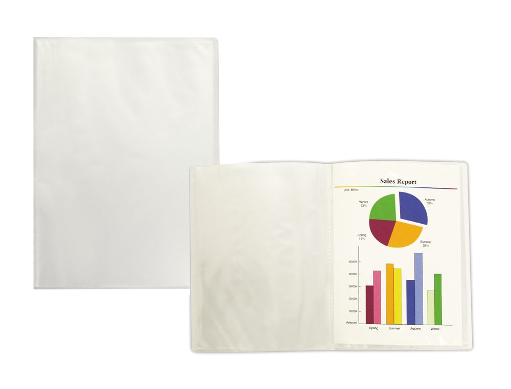 Capa catalogo liderpapel 30 bolsas polipropileno din a4 transparente ( Imagem 4 de 12 ) - Preview