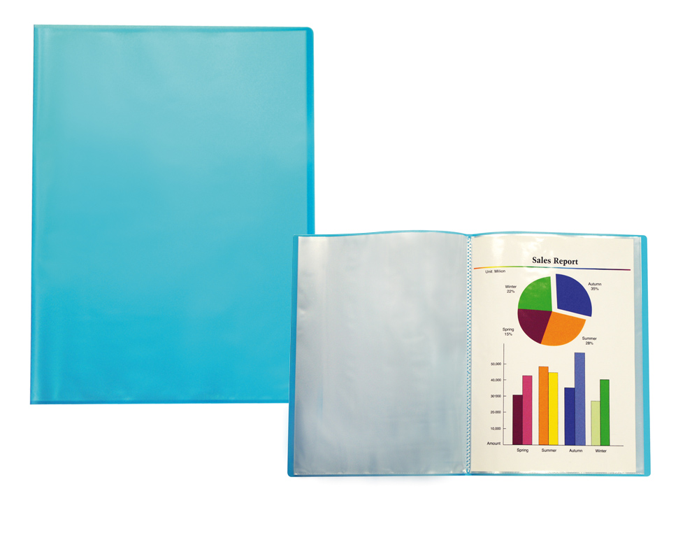 Capa catalogo liderpapel 10 bolsas polipropileno din a4 azul ( Imagem 4 de 12 ) - Preview
