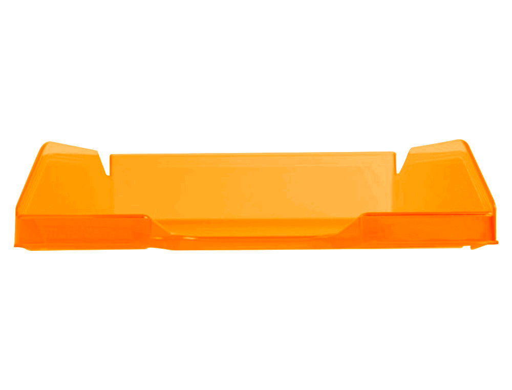 Tabuleiro de secretaria q-connect plastico laranja transparente ( Imagem 2 de 7 ) - Preview