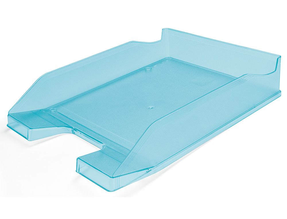 Tabuleiro de secretaria q-connect plastico turquesa transparente ( Imagem 3 de 7 ) - Preview