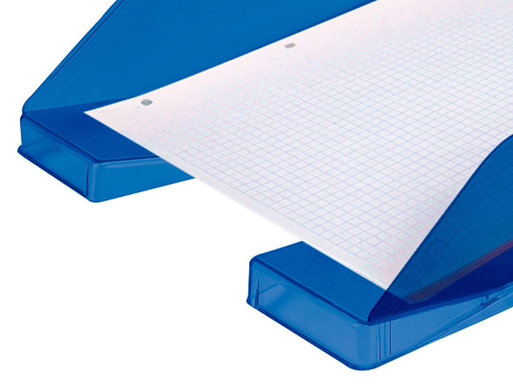 Tabuleiro de secretaria q-connect plastico azul transparente ( Imagem 4 de 7 ) - Preview